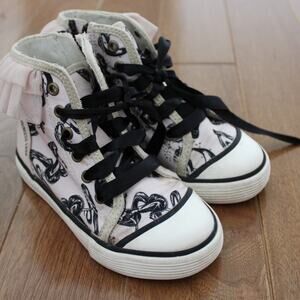Disney Stride Rite High Top Sneakers Princess Tutu Shoes Pink White Toddler 9